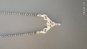 American Diamond with small chain mangalsutra 02)