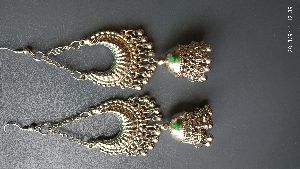 Silver chand bali with jhumki