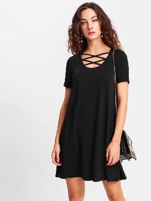 D-210 Isha 11 Black Western Dress