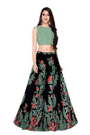 L-59 Tulsi Black Lehenga