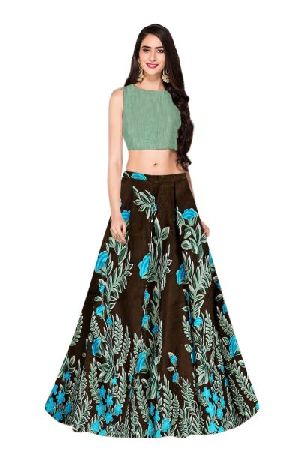 L-61 Tulsi Coffee Lehenga