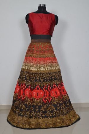 L-66 Rudra Red Lehenga