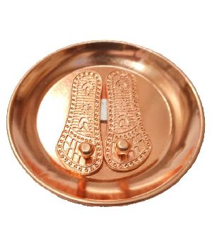 Laxmi Charan Paduka Copper Yantra