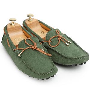 Gommino Rolex Green Suede Loafers