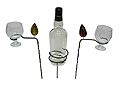 Wine Bottle and Glass Stakes
