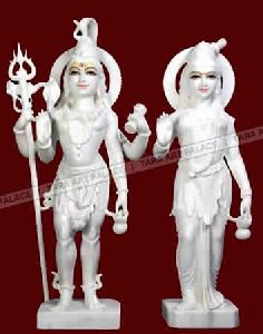 Marble God Statue- Shiva Pravati