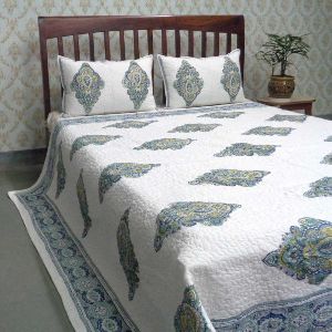 Badi Mohar Printed Queen Size Quilted Bedspread