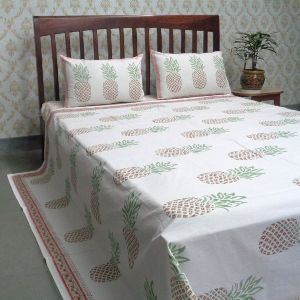 Cotton Block Printed Queen Size Bedspreads