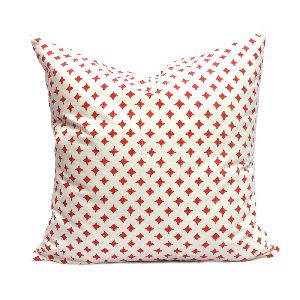 Dotty Red Printed Cushion Cover