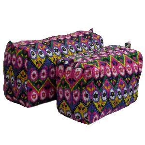 PSYCHEDELIC PINK Quilted Cosmetic Bag
