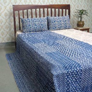 Throw Multicolor TWIN SIZE patchwork quilted Kantha