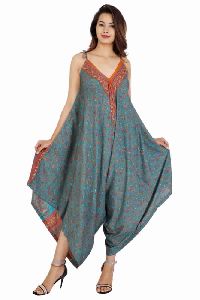 Vintage Sari Silk Printed Jumpsuit