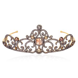designer silver tiara
