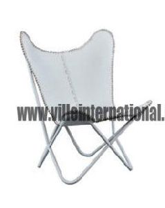 leather Butterfly Chair White color