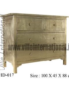 White Metal Embossed Hand crafted Chest of Drawer
