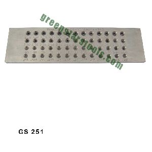 STEEL DRAWPLATE WITH TUNGSTEN HOLES