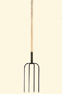 Four Prongs Hay Forks With Long Wooden Handle