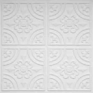 White Glue Up Decorative Ceiling Tile