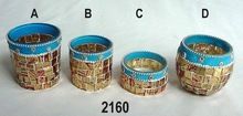 Glass Mosaic Candle Holders