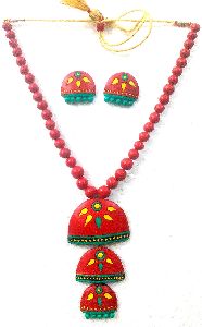 Handcrafted Terracotta Designer Necklace is a part of every woman wardrobe