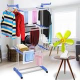 DOUBLE POLE 3 TIER CLOTHES DRYING RACK