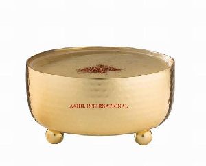 Serving Bowl Stainless Steel Classic Hammered Gold