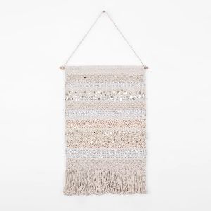 Flat weave rug wall hanging