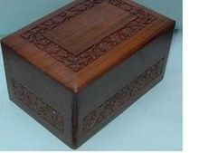 hand carved antique wooden box