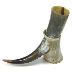 Viking Drinking Horn With Stand