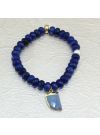 Natural Blue Agate Beads Bracelet