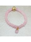 Pink Quartz with Pink Beads Bracelet