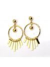 Round Wire Hoop With Round Ball Earring Jewelry