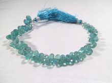 Green Apatite Faceted Tear Drops beads