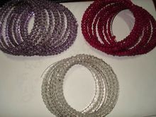 Assorted Gemstone Beaded Spiral Wire bracelets