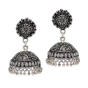Oxidised Earrings Silver Plated Jewelry