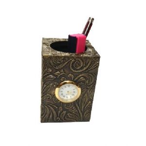 Dokra Pen Holder With Watch