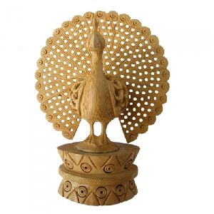 Wooden Peacock Jali