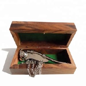 Top Quality Boatswain Whistle with Elegant Wooden Box