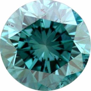 Blue round brilliant cut loose moissanite for Wedding Ring