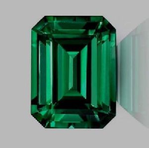 Dark Green Emerald cut loose moissanite for Engagement rings
