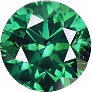 Genuine Green round cut loose moissanite