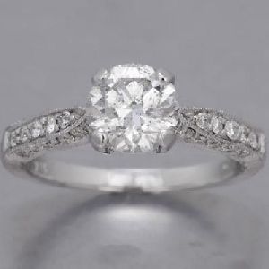 genuine white round cut moissanite engagement ring 925 sterling silver