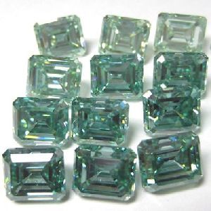 Light green emerald cut 150 ct lot 1 ct to 3 ct loose moissanite NR