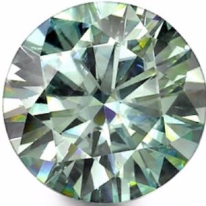 light green round cut brilliant loose moissanite for jewelry