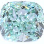 Rare Greenish Blue 1.00 Ct to 3.00 Ct Loose Moissanite Cushion Cut for rings NR