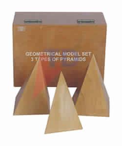 GEOMETRICAL MODEL SET - 3 TYPES OF PYRAMIDS