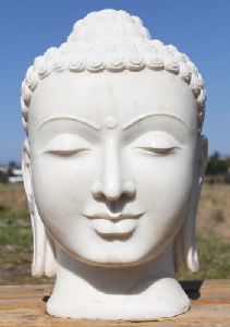 Marble Buddha Head Statue