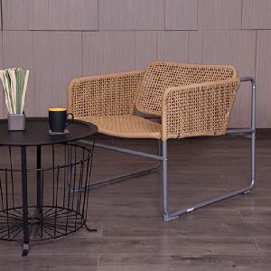 Cuboid Outdoor Chair In Natural Colour