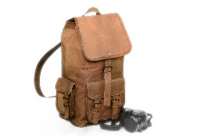 Handmade Real Goat Leather Rustic Leather Backpack