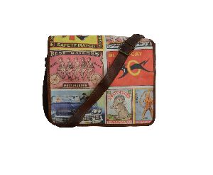 shoulder laptop office messenger bag Unisex goat leather canvas bag